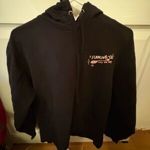 Black hoodie, YouTube merch - Flamingo